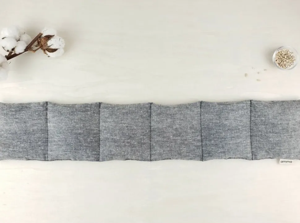 AMMA THERAPIE Heating Cushion for Shoulders - Hemp and Organic Cotton Sand