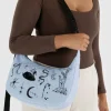 BAGGU Medium Crescent Nylon Bag - Embroidered Ballet Icons