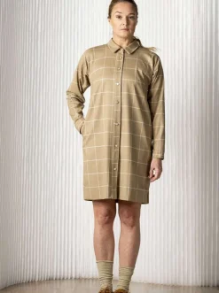 BODYBAG Robe Chemise Sussex - Camel Grid