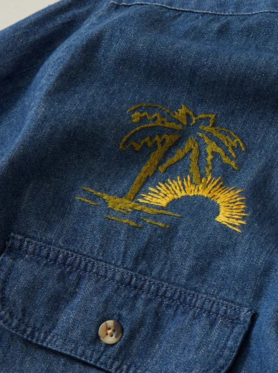 BRIXTON Bowery Overshirt - Indigo