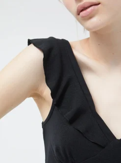 COMPANIA FANTASTICA Ruffled Camisole - Black