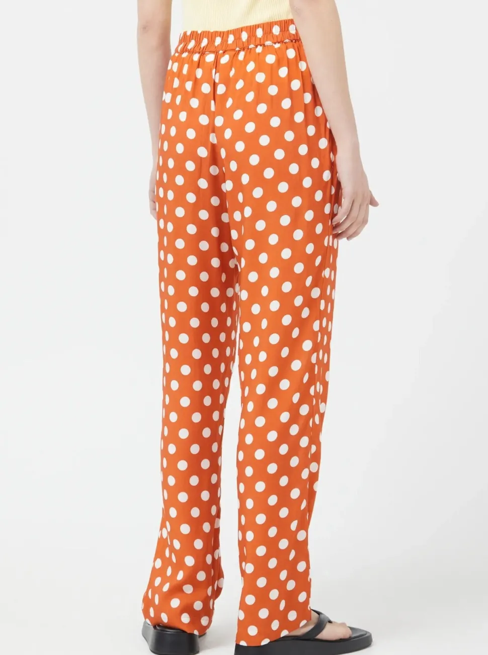 COMPANIA FANTASTICA Trousers - Orange Polka Dots
