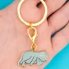 COUCOU SUZETTE Keychain - Gray Cat