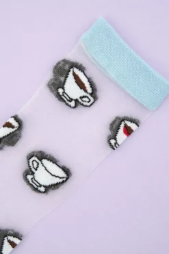 COUCOU SUZETTE Transparent Socks - Coffee