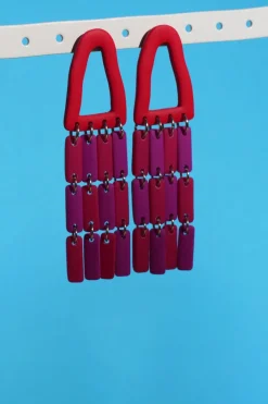 CROCODILE AGILE Gabie Earrings - Fushia Cascade