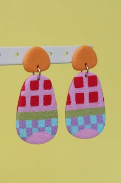 CROCODILE AGILE Garance Earrings - Colorful Patchwork