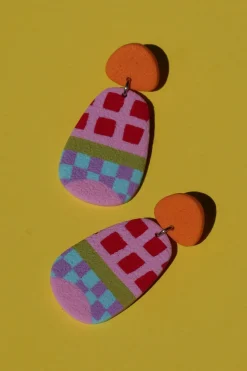 CROCODILE AGILE Garance Earrings - Colorful Patchwork