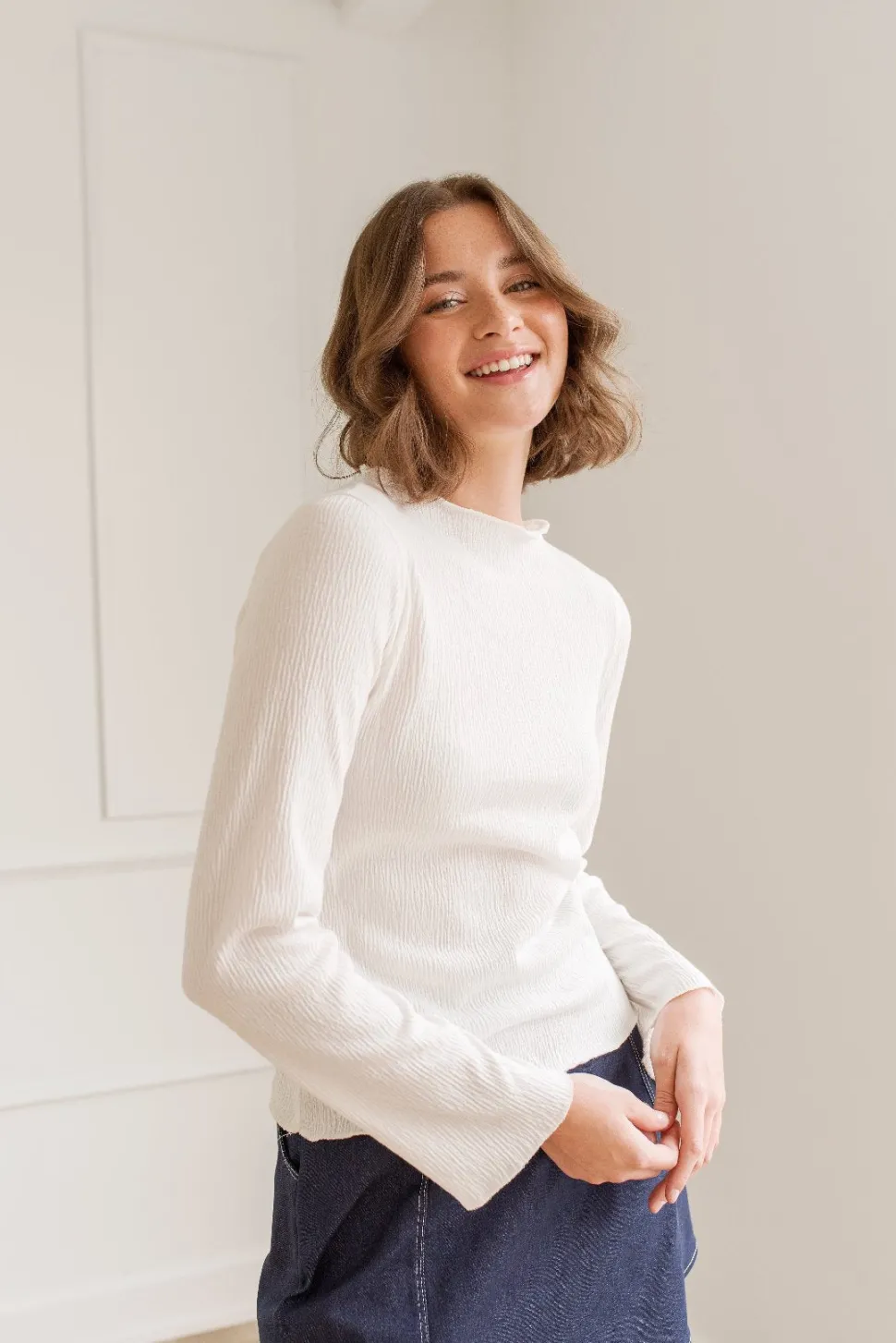 DAILYSTORY Adele Sweater - White