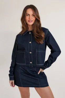 DAILYSTORY Ashley Jacket - Denim Blue