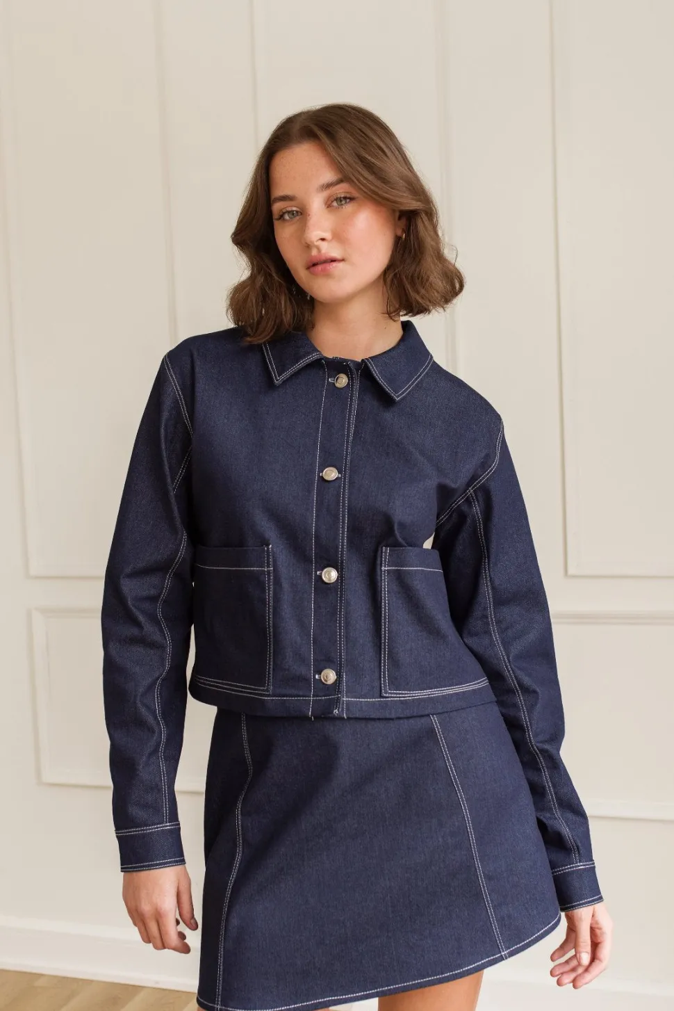 DAILYSTORY Ashley Jacket - Denim Blue