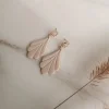 DELLMCO Scalloped Teardrop Earrings