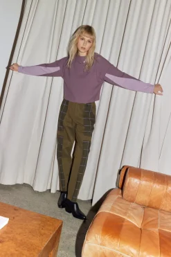 EVE GRAVEL Guna Pants - Green & Lavender