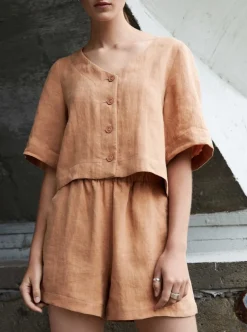 EVE GRAVEL Short Échinacée