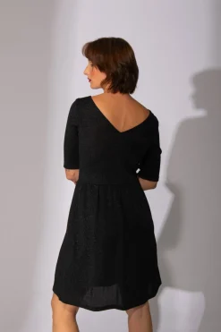 EVE LAVOIE Sound Of Silence Dress - Shimmering Black