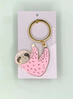 FRIDAY SOCK CO. Keychain - Pink Sloth