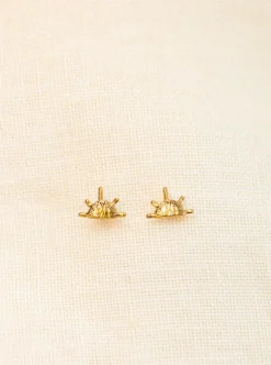 HAWKLY Sunburst Stud Earrings - Bronze