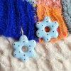KAG Large Flower Ceramic Earrings - Baby Blue