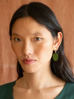 KAZAK Green Moon Earrings