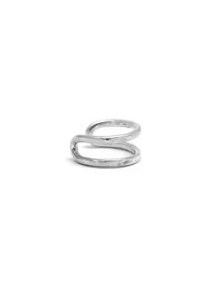 MAKSYM - Hammered Ear Cuff - Silver
