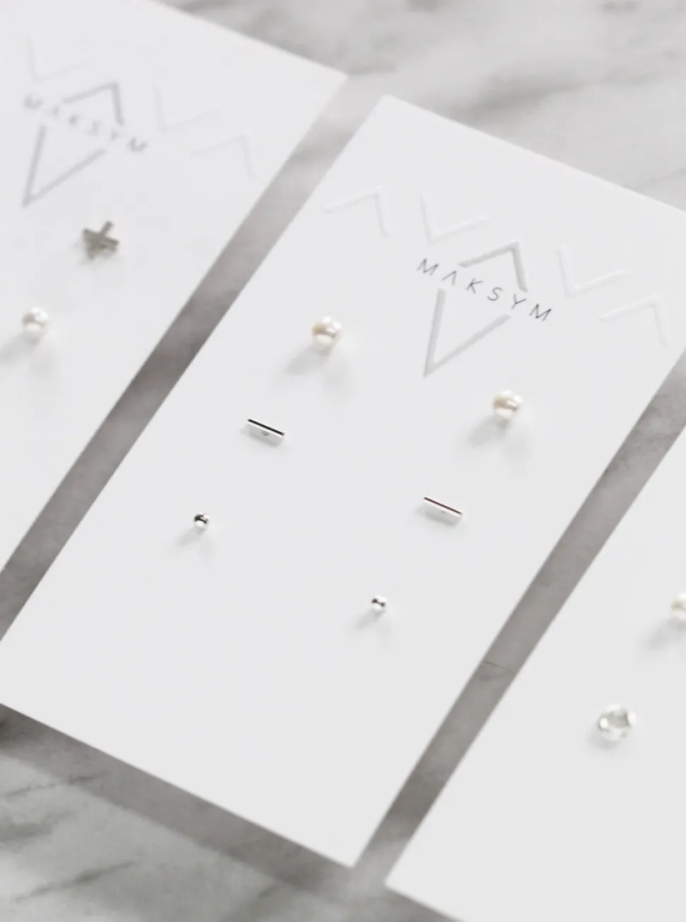 MAKSYM Trio Earrings - Beads, Bars & Balls