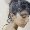 MAKSYM Twisted Hoop Earrings + Black Onyx - Silver