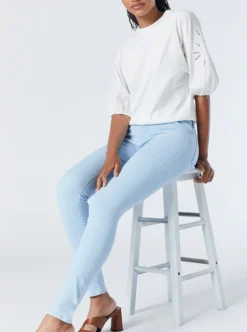 MAVI Alissa Super Skinny Plume Jeans - Ice Blue