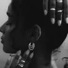 NOIR KALA Seeds Of Light Hoop Earrings - Silver