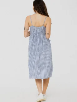 PINEAPPLE BANANAS Geneviève dress - Blue checks