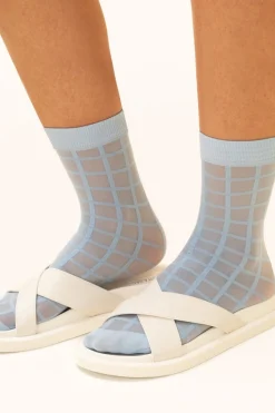 RACHEL Sheer Plaid Sock