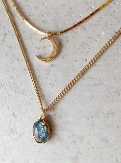 SANDRINE DEVOST Moonshadow Necklace Duo - Harlequin Blue