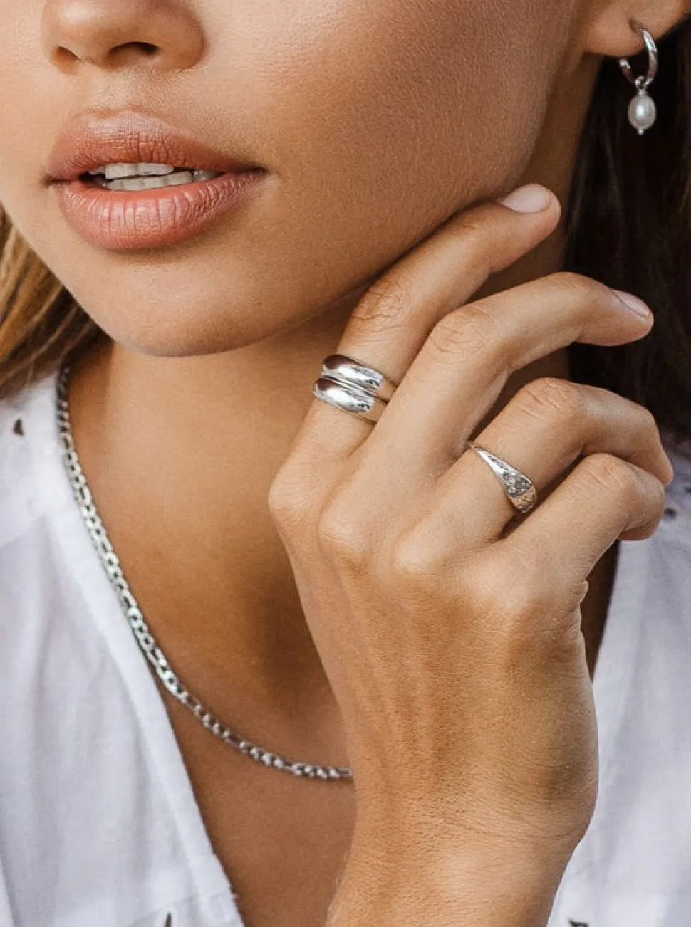 TWENTY COMPASS Dome Ring - Silver