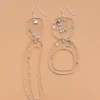 WARREN STEVEN SCOTT Large Ovoid Mix Earrings - Silver Sequin