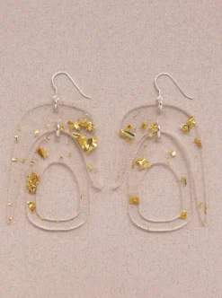 WARREN STEVEN SCOTT Salisse Chandelier Earrings - Gold Sequin