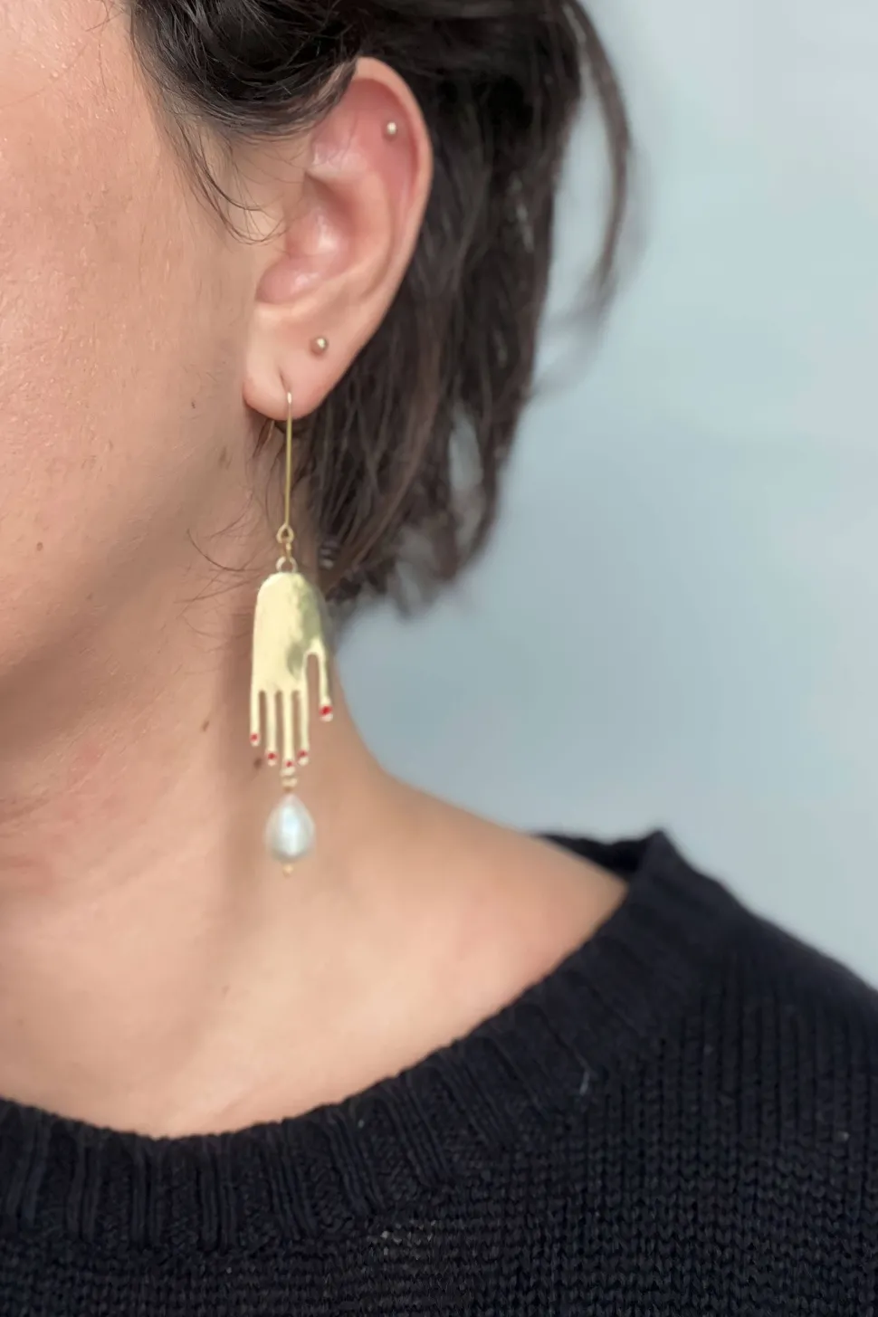 YELLOW DOTS STUDIO Boucles d'oreilles Hold My Pearls